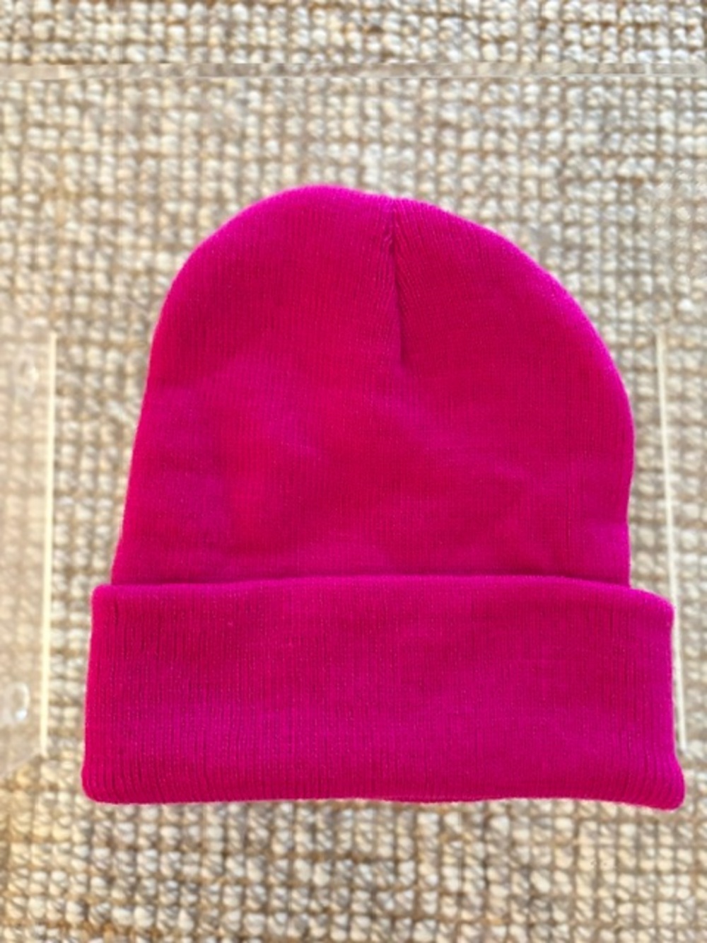 Lift Down Fuchsia Knit Beanie Hat - Cozy Winter Accessory